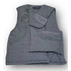 Grouture Gray Padded Puffer Vest Size Small Unisex Excellent Condition MSRP $295